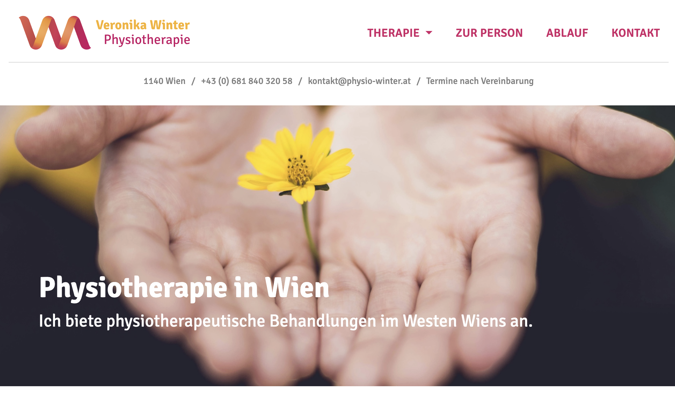 Homepage von Physiotherapie Winter